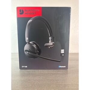 Dytole DY108 Bluetooth Headset Wireless Mono Office Headphones with USB Dongle